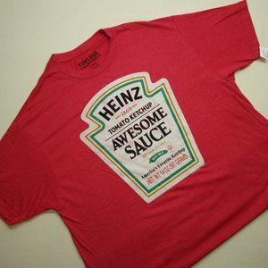 Men's T-Shirt Graphic Crew Neck Heinz Tomato Ketchup Vintage Novelty Tee XL